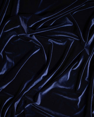 Oversized Midnight Blue Velvet Blazer - Atelier de La Hang